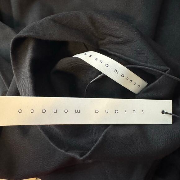 Susana Monaco Double Strap Mock Top in Black NWT Size Medium - Picture 5 of 8